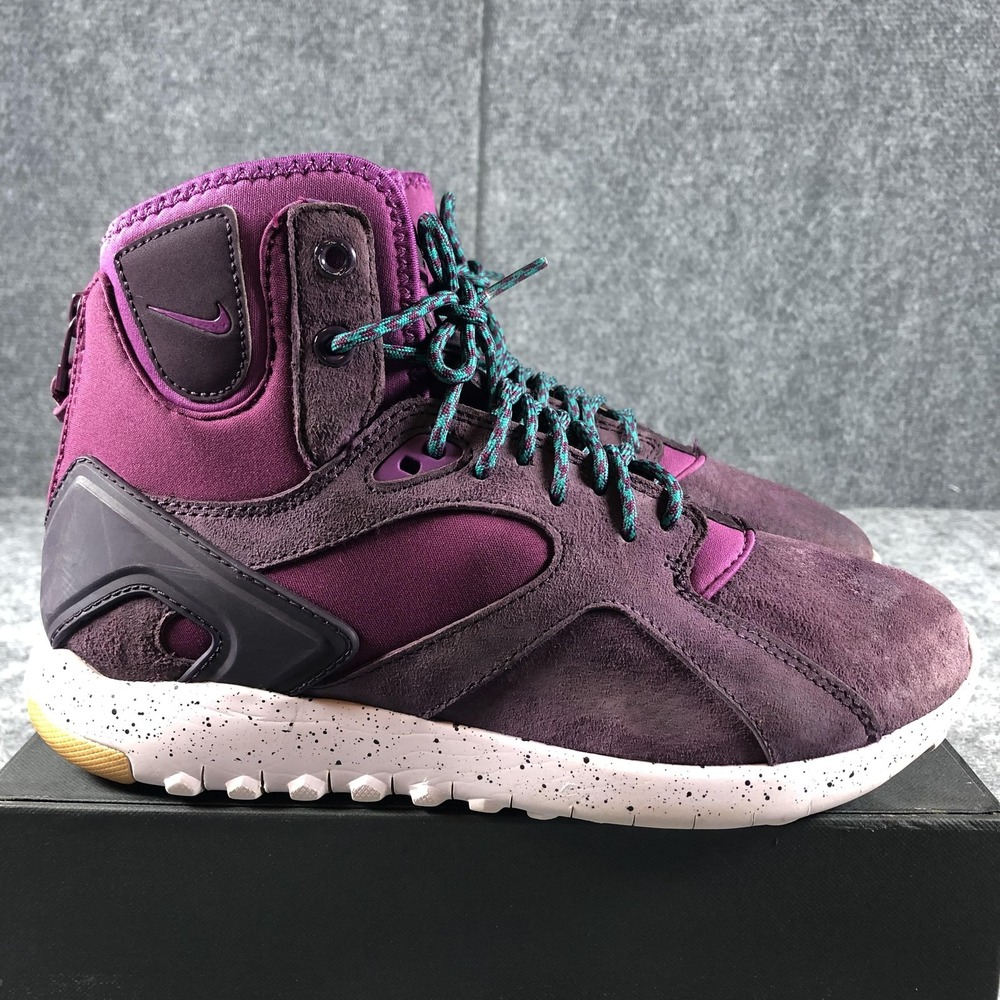 Nike Air Huarache Run Mid Shoes‎ Womens 7.5 Purple Suede Zip 749532-555 - Picture 6 of 15